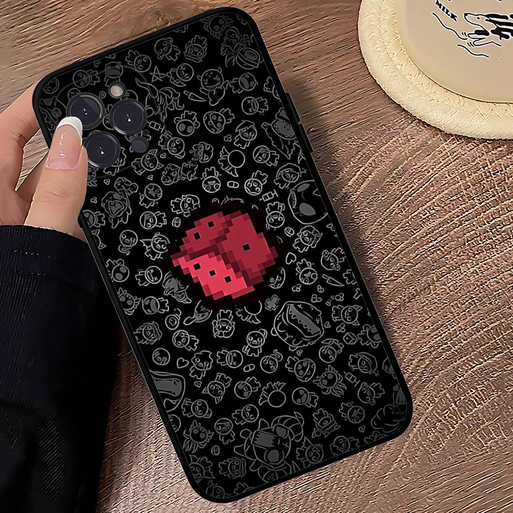 Чехол для телефона The Binding Of I-Isaac Black Мягкий для iPhone 16 15 14 13 11 12 17 Pro Max Mini Plus