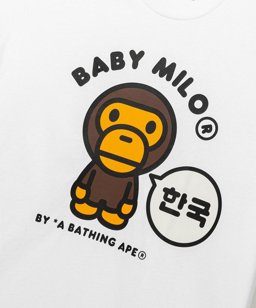 Корейская футболка Beipeu Baby Milo College свободного кроя (M) белый