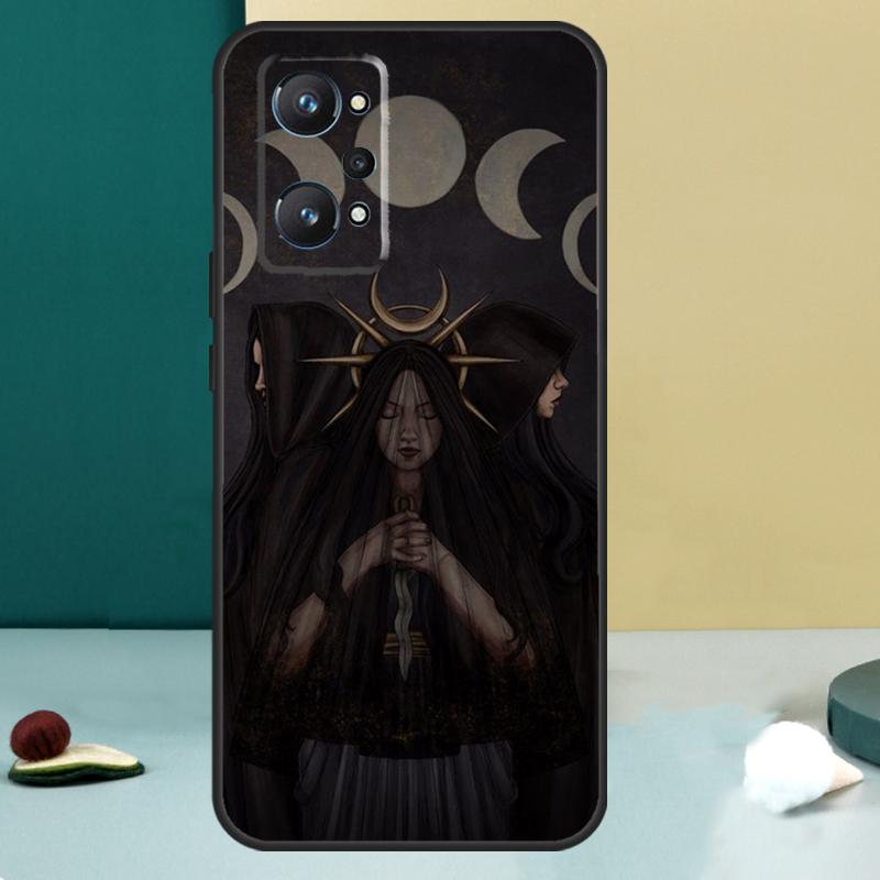 Чехол для OPPO Realme C33 C55 C35 C31 C30 C21Y C25 C11 C15 GT Neo 5 3T 2T 9 10 11 Pro Plus с изображением карты Таро 'Трехлунная Богиня Геката'