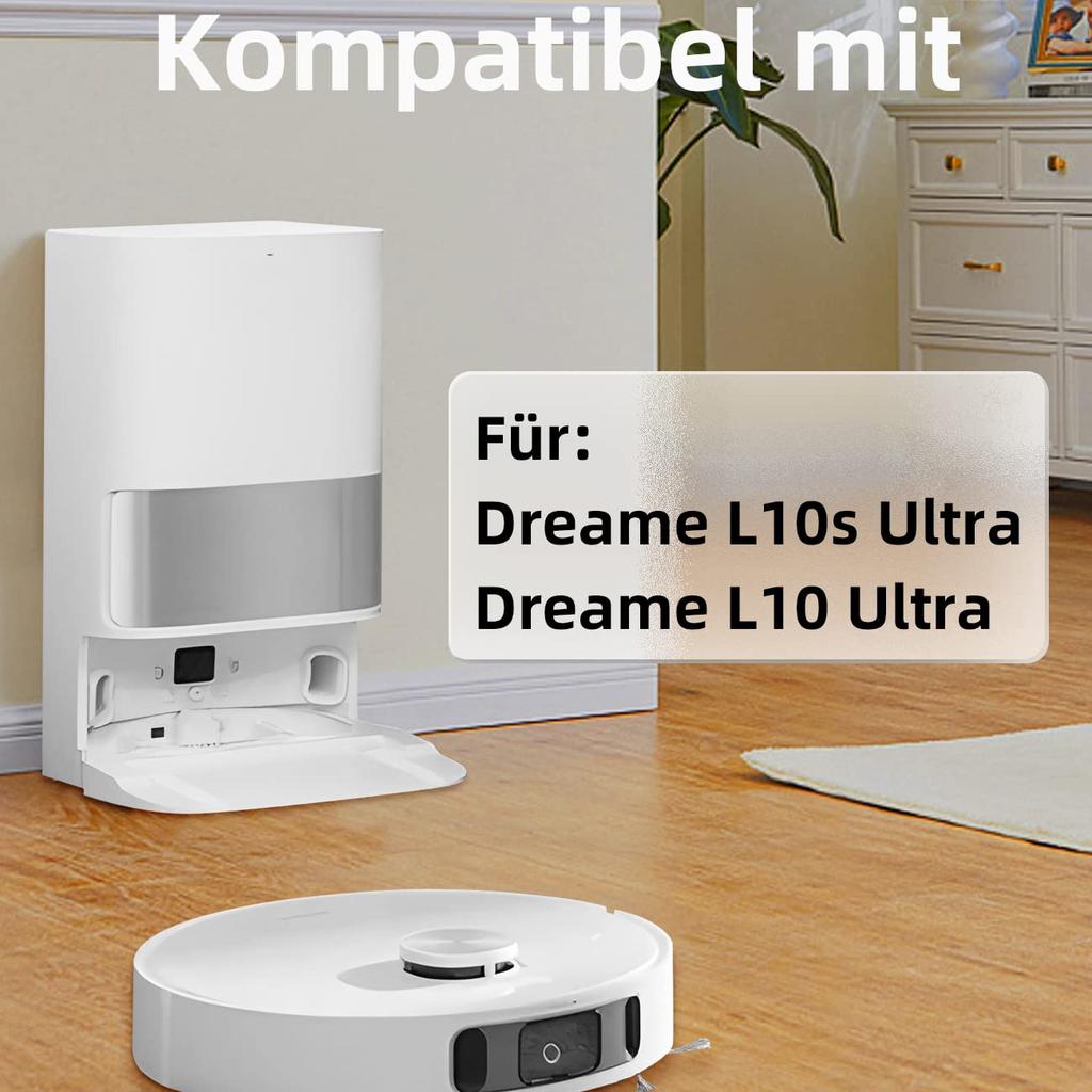 Совместимые аксессуары для Dreame L10s / L10 Ultra - набор из 13 предметов с резиновой основной щеткой и супервпитывающими салфетками из микрофибры