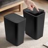 Bathroom Trash Can-10L Small Garbage Can with Press Top Lid for Toilet,Bedroom,Living Room – Plastic Wastebasket with Pop-up Lid