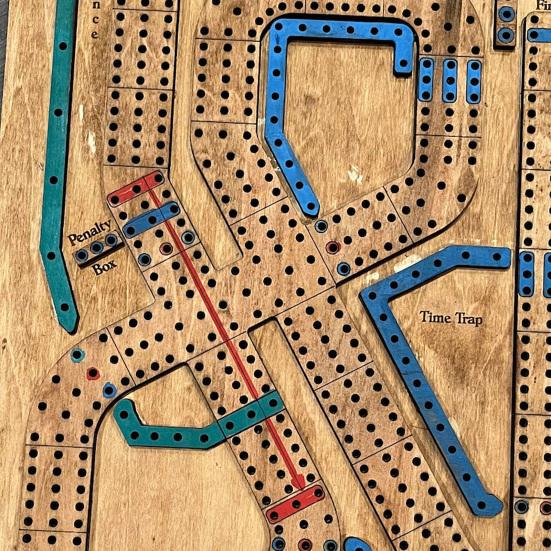 1/2 Sets Cribbage Wars Board Game Kids Adults Family Party Multiplayer Interactive Wooden Plastic Portable Continuous Cribbage Board Game Night