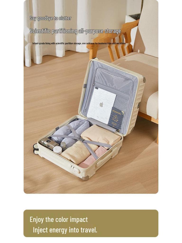 Стильный и прочный женский многофункциональный дорожный чемодан с бесшумными колесами