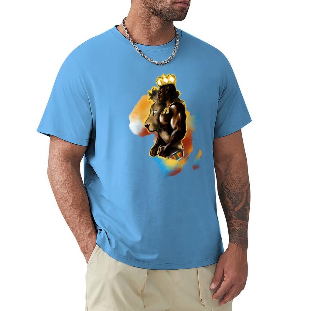 The African King T-Shirt Anime Summer Top Mens Graphic T-Shirts Big And Tall