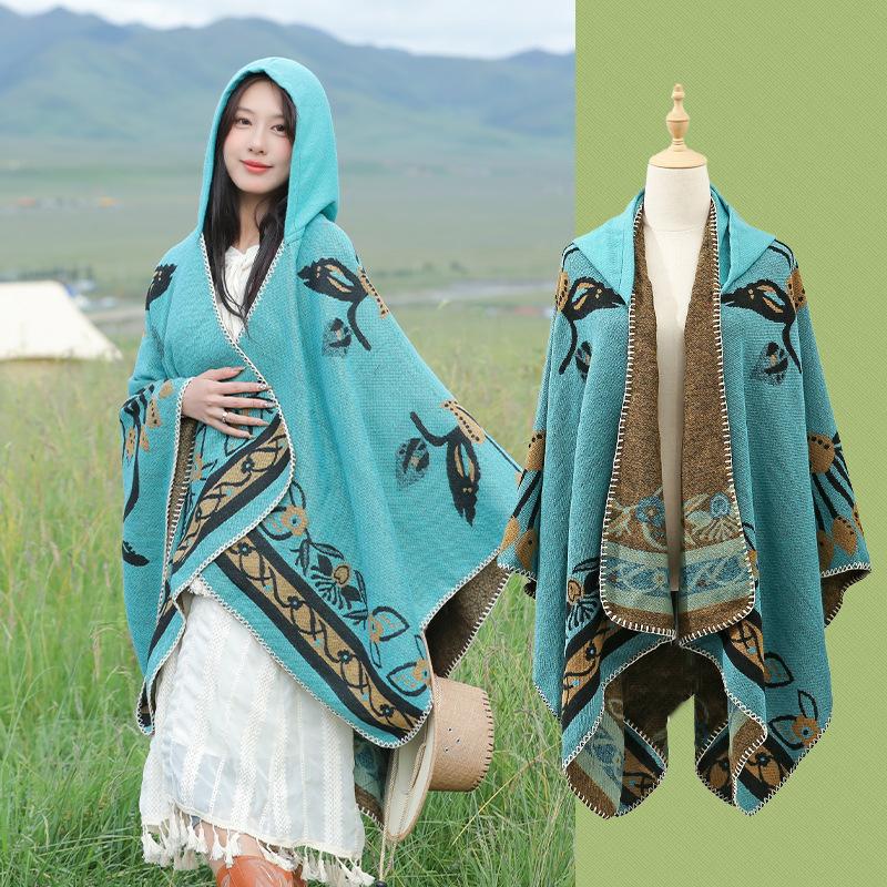 Дышащая, теплая и универсальная домашняя, осенне-зимняя женская шаль для путешествий, толстый плащ, одеяло с кондиционером