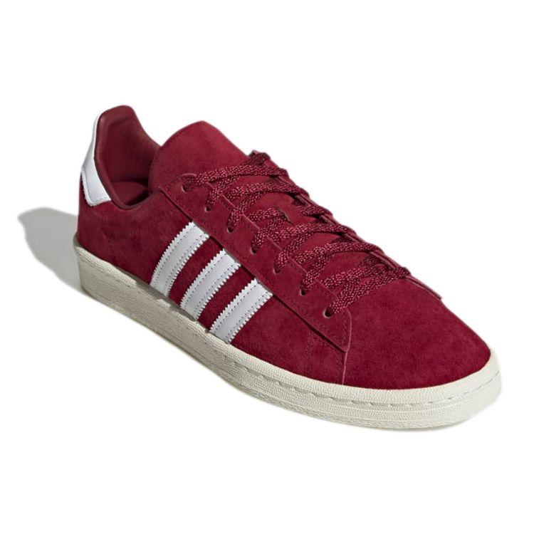 adidas Университетские бордовые кроссовки унисекс Campus 80s Red Cloud-White Off-White GX9404