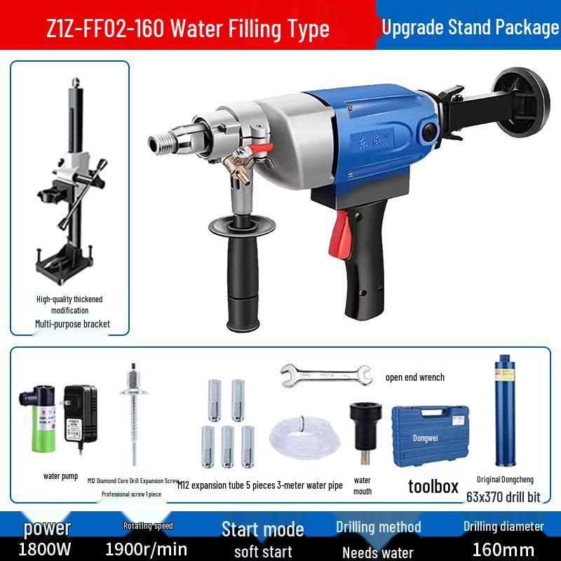 Diamond Core Drill for Concrete AC Vent Openings - Light-Duty Benchtop High-Power Machine