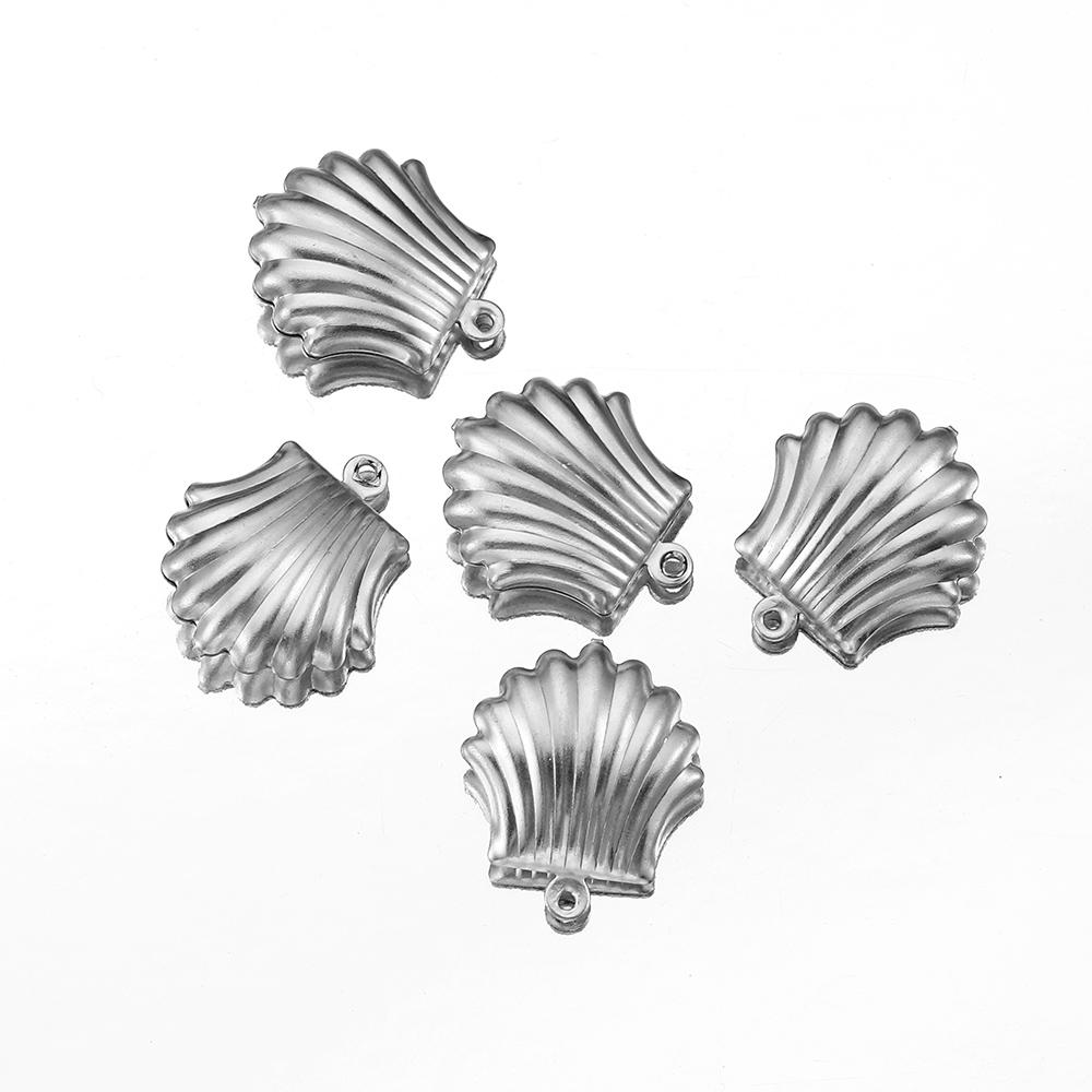 20pcs Stainless Steel Small Shell Charms Gold Plated Pendants for Earrings Jewelry Making DIY Supplies Bulk Wholesale Components