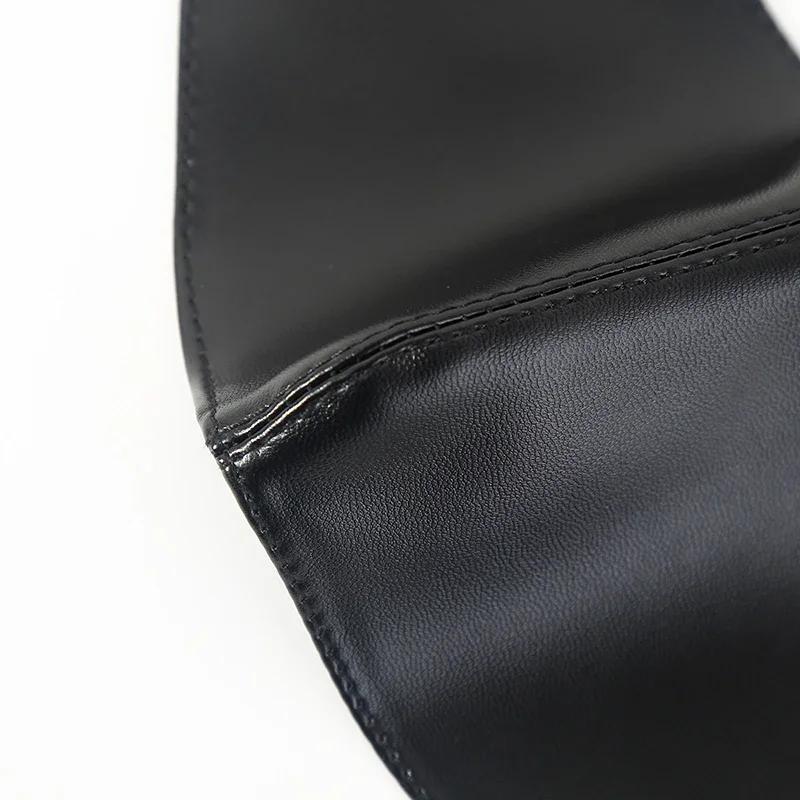 Черная секс-маска для глаз из ПУ кожи, закрывающая нос, большая площадь, секс-маска, аксессуар, БДСМ-ограничения, секс-игрушки для женщин, пар