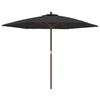 VidaXL Garden Parasol with Black Wood Pole 299x240 Cm 363173