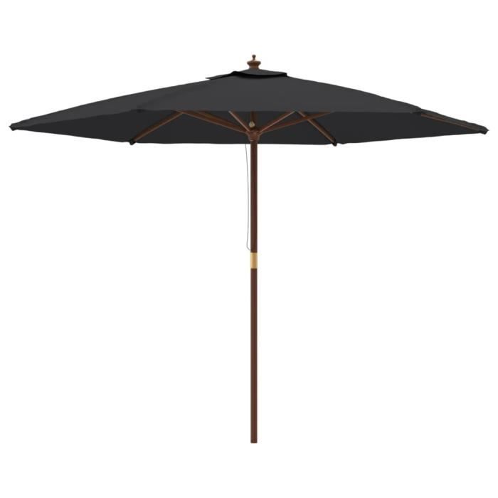 VidaXL Garden Parasol with Black Wood Pole 299x240 Cm 363173