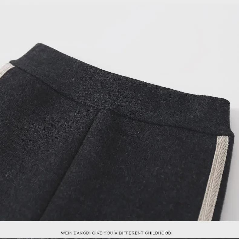 Зимние леггинсы для девочек из плотного бархата - теплые цельные брюки для детей