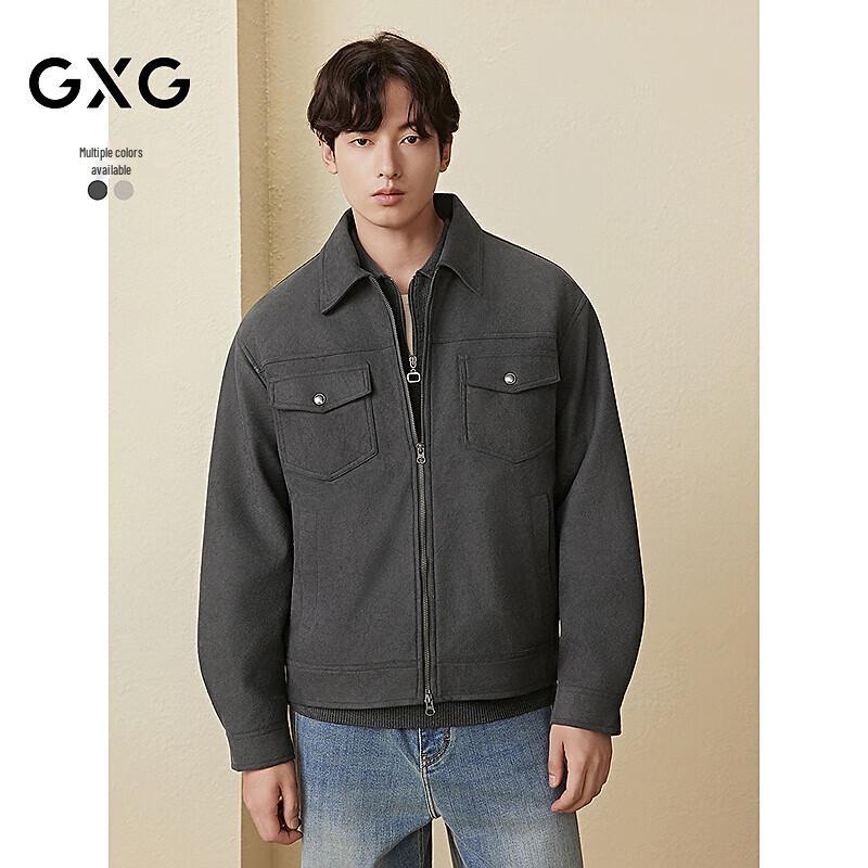 GXG Men's Retro Floral Textured Oversized Casual Jacket