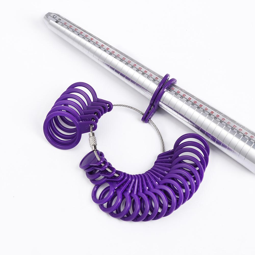 Пластиковый Универсальный Размер Ювелирных Изделий США/Великобритания Измерение Ювелирных Изделий Инструмент-Кольцемер для Пальца Ювелир