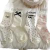 Ballet Style Tube Socks Spring/summer Mid Tube Socks Ins Bow Stacked Socks