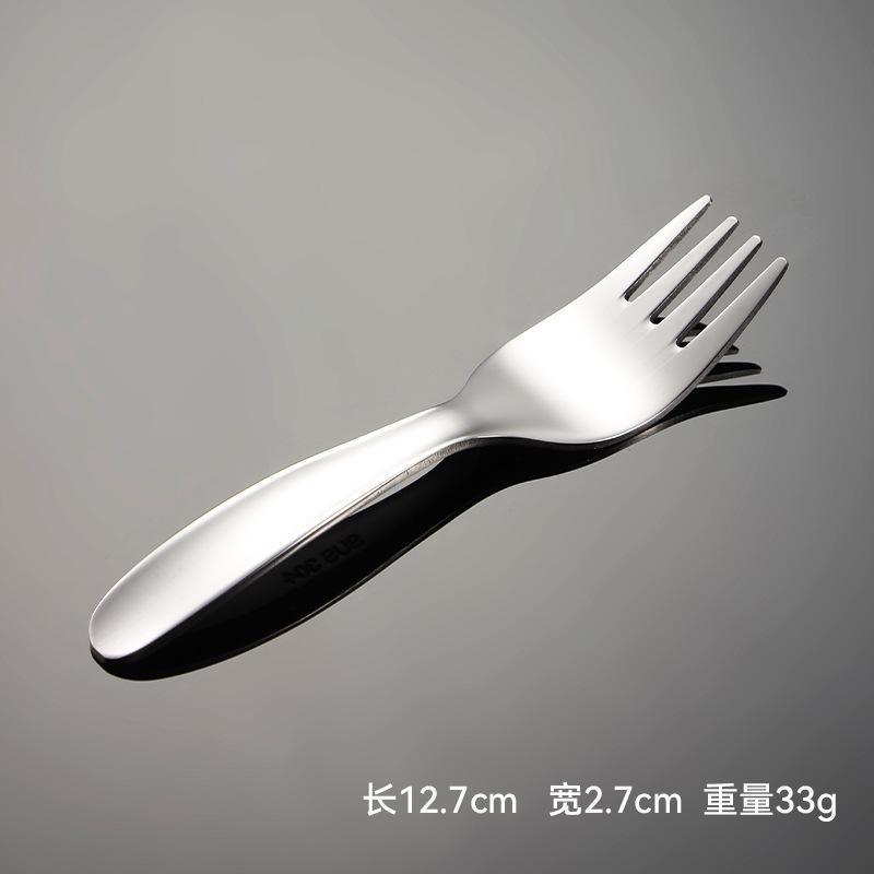 Ложка из нержавеющей стали 316 с плоским дном, короткая детская ложка, ложка для кормления мам и младенцев, симпатичная столовая посуда, вилка