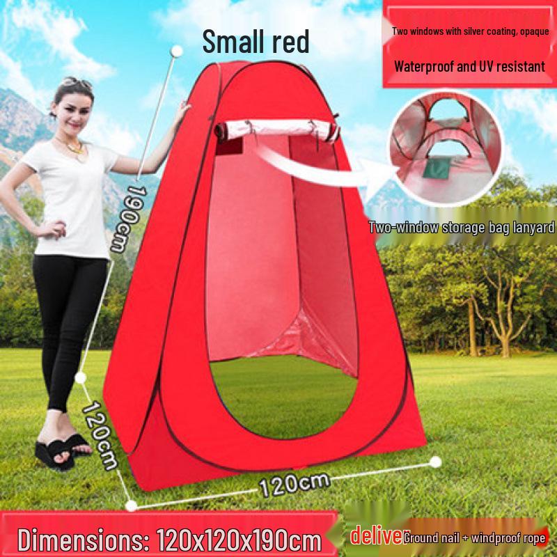 Portable Outdoor Shower Tent - Thickened, Light-Proof Changing Room for Camping, Bathing, Mobile Toilet, and Fishing - Quick Set-Up.