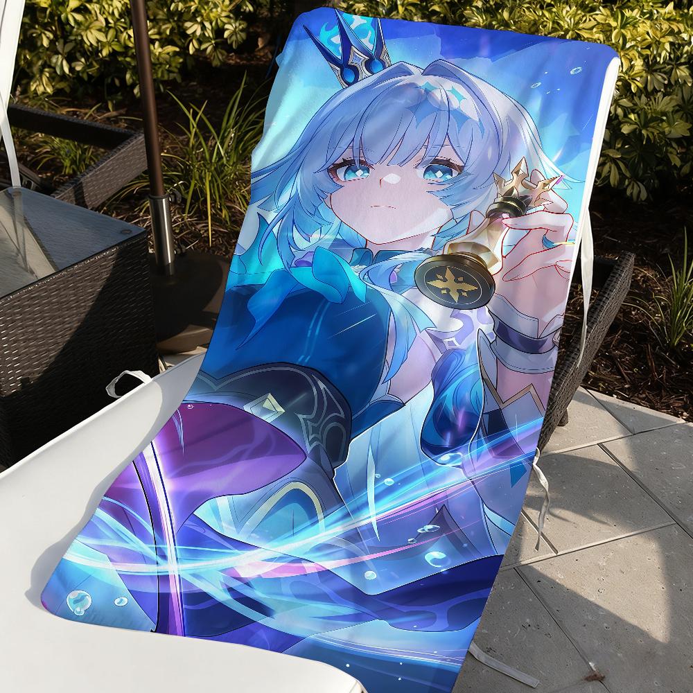 Игра Honkai Star Rail Полотенце Cerydra Спортивное Быстросохнущее Туристическое Снаряжение для Кемпинга Песозащитное Мягкое Легкое Большое Пляжное Полотенце