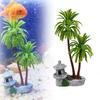 Aquarium Resin Coconut Tree Lantern-Shaped Water Tower Model, DIY Micro Landscape Decoration, Fish Tank Scenery Ornament