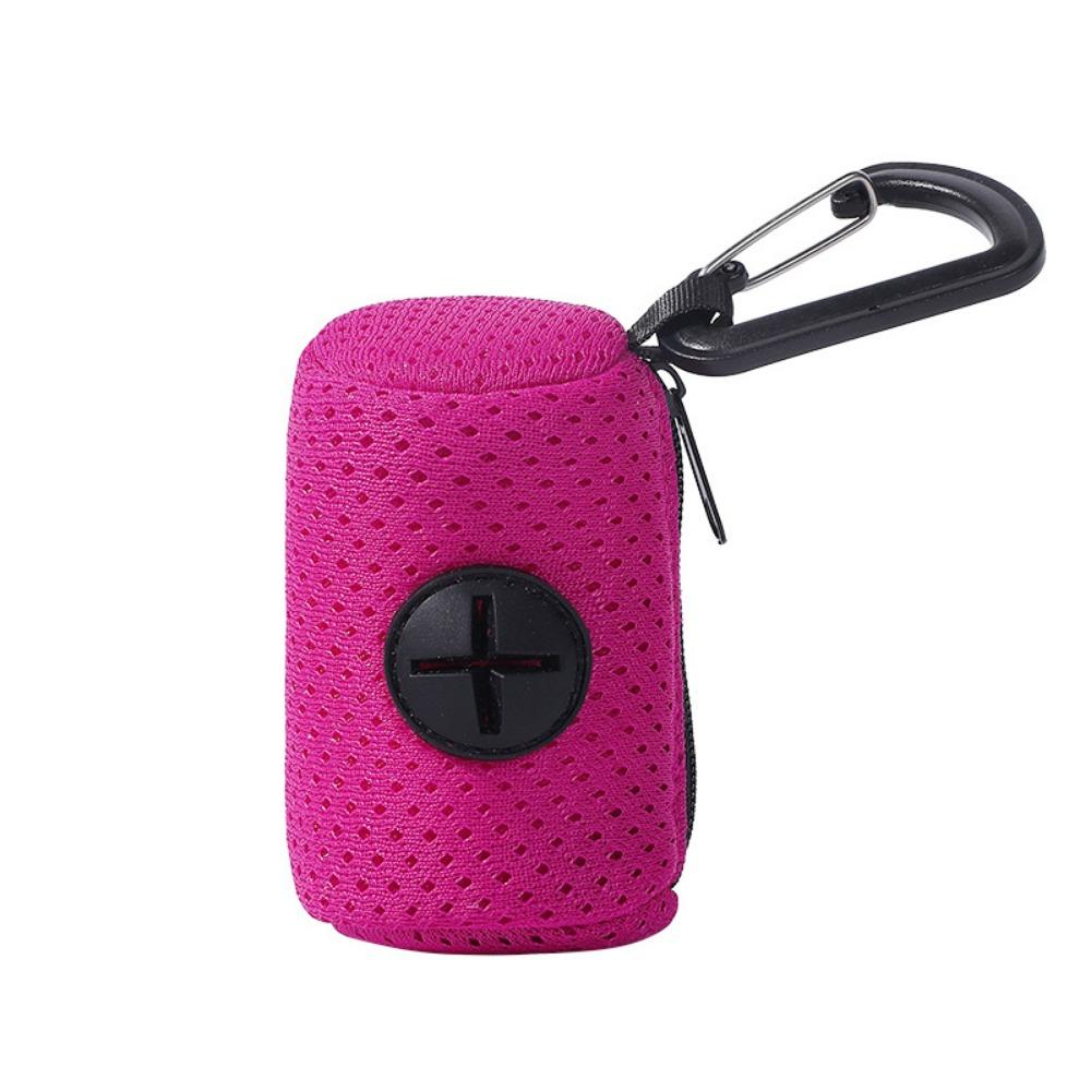 Mesh Dog Poop Bag Holder Hanging Pet Garbages Dispensers Dog Poo Bags Dispenser For Walking