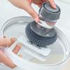 Plastic Practical  Rust Resistant Cleaning Brush  with Storage Tank Dish Washing Brush for Pots