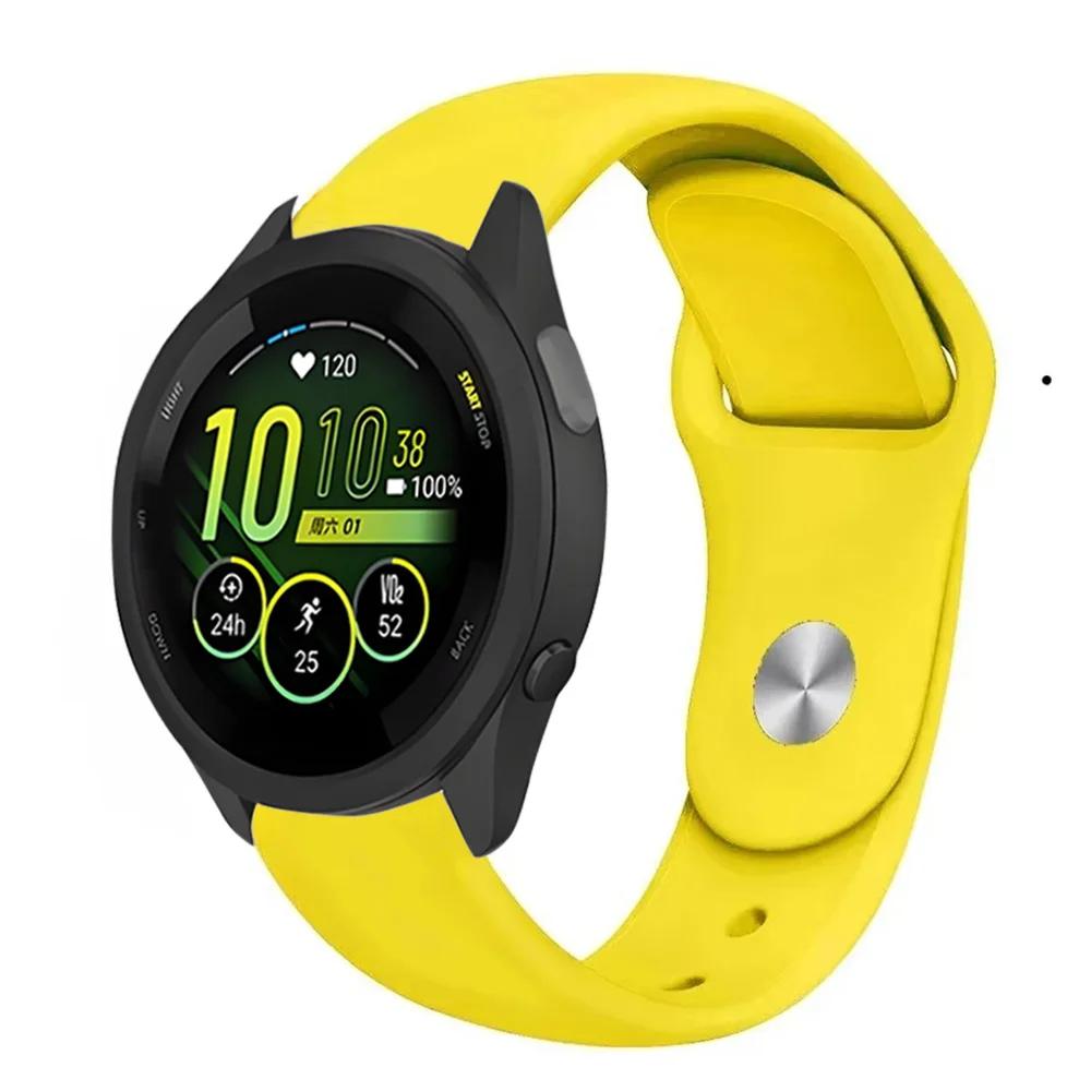 Силиконовый ремешок 18 мм 20 мм 22 мм для Garmin Forerunner 55 165 645 965 255/265 245 Music Sport Браслет Garmin Forerunner 265S Ремешок