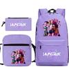 Animation Cartoon Children'S Backpack Leisure Pencil Bag Shoulder Bag Three-Piece Set, Primary And Secondary School School Bag
