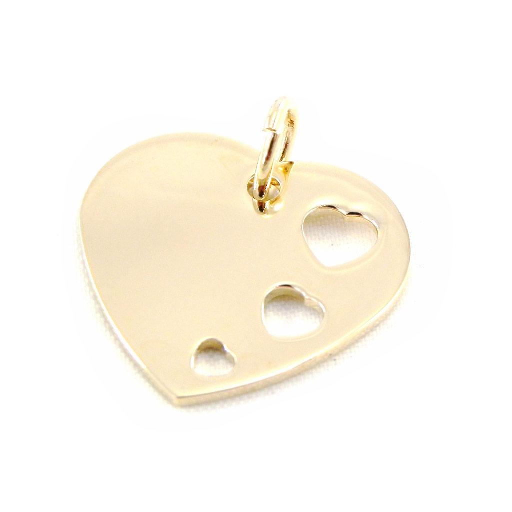 Les Trésors De Lily [D7295] - Gold Plated 'Heart Sweet Heart' Pendant - 20x18 Mm