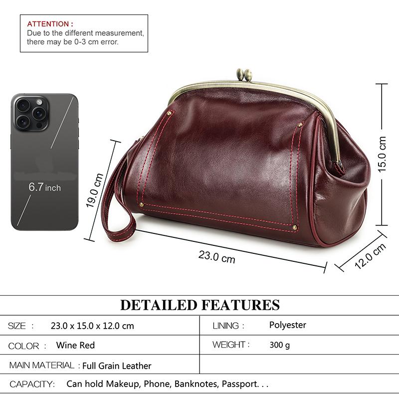 CONTACT'S 2024 сумки-клатчи из натуральной кожи с замком Kiss Lock, дизайн с металлическим каркасом, женские модные сумки с карманом для телефона, женские сумки, сумки