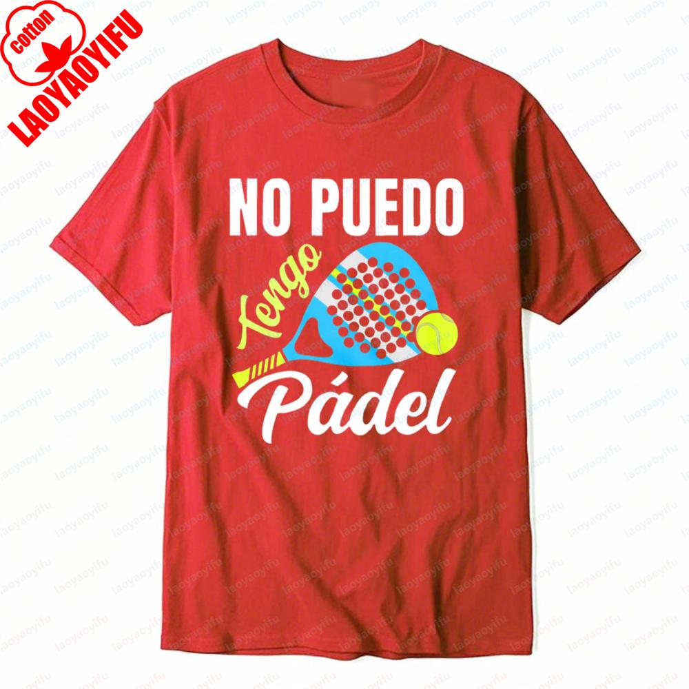 No Puedo Tengo Padel Tennis Tee Racket and Ball Design TShirt Summer Sport Casual Outdoors Breathable Fashion Tops Ropa Mujer