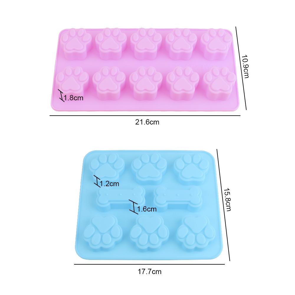 Кухонные гаджеты DIY форма для выпечки 2 в 1 домашнее животное кошка собака лапы милая силиконовая форма для шоколада собака кость собака форма для торта