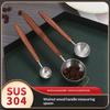 Wood Handle Stainless Steel Coffee Scoop Tablespoon Accurate Measuring Spoon for Coffee Beans Powder Home Cafe Use