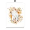 Abstract Medicine Dentist Teeth Heart Flower Vintage Wall Art Canvas Painting Nordic Style Posters And Prints Living Room Decor