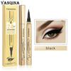 Золотая подводка для глаз YANQINA, стойкая, не размазывающаяся, жидкая подводка для глаз против пота для больших глаз, быстросохнущая и водостойкая