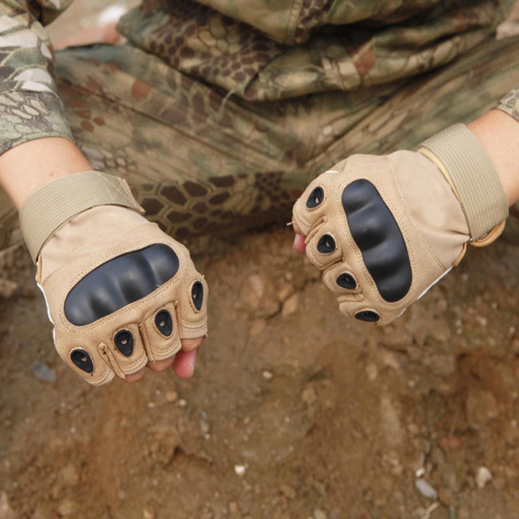 Мужские перчатки с половиной пальца, уличные военные тактические перчатки, спортивные перчатки для стрельбы, охоты, страйкбола, мотоциклетные велосипедные перчатки