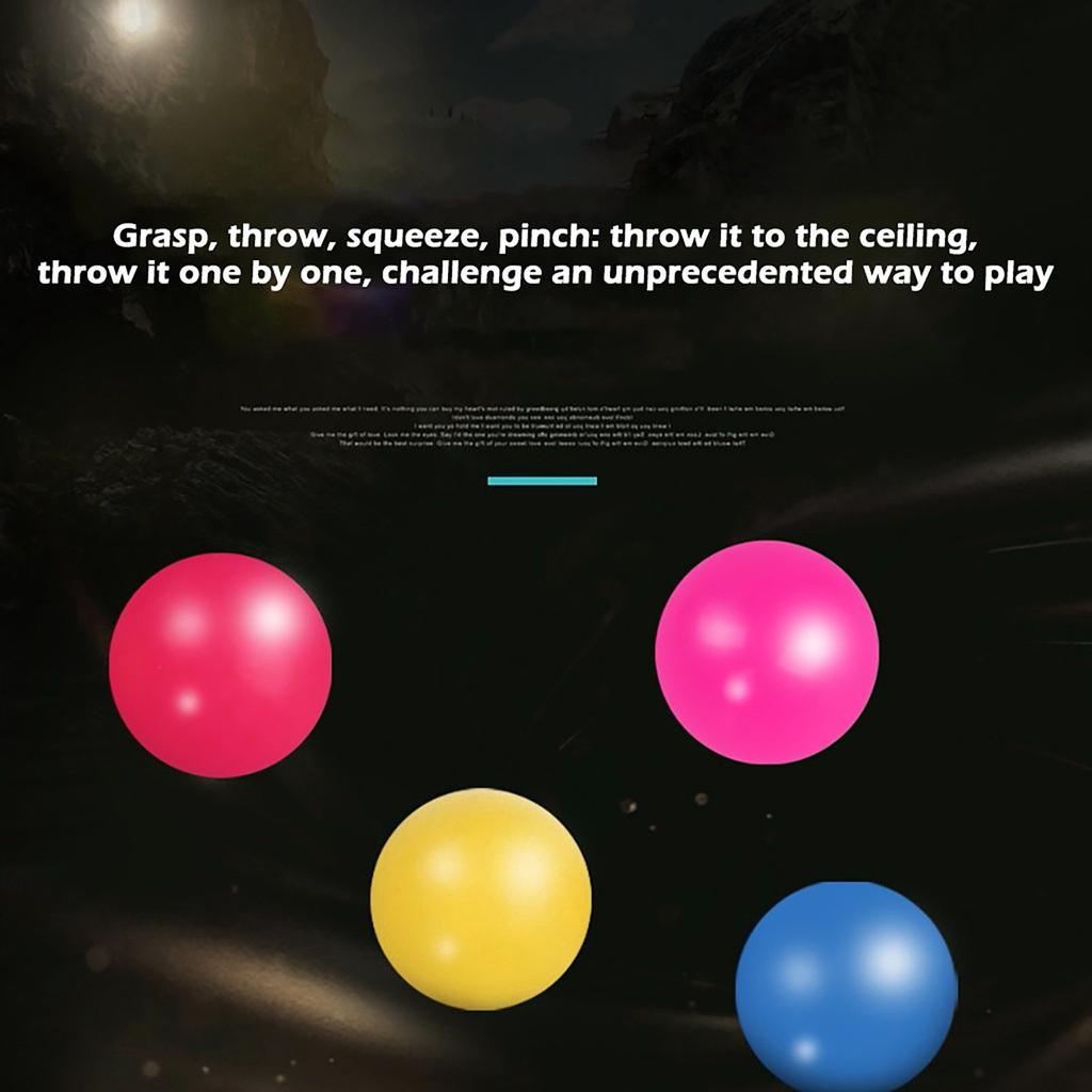 Флуоресцентный липкий настенный мяч, липкий целевой шар, декомпрессионная игрушка, детский подарок, 10 мл