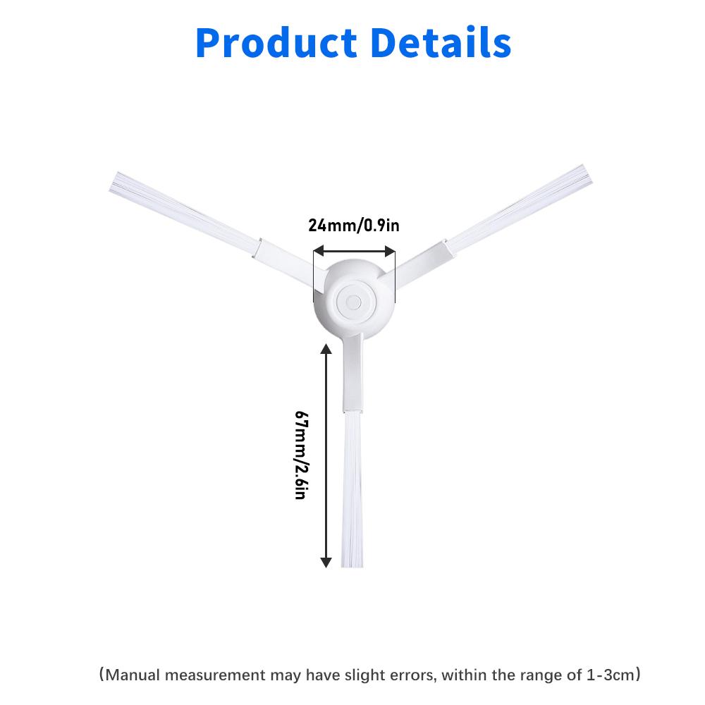Replacement Side Brush For Xiaomi E12 E10 B112 S20 D106 E10C 3C Plus C103 3C Enhanced Edition Vacuum Cleaner Consumables Part