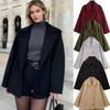 European & American Style Women's Wool Blend Loose Short Coat