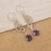 Amethyst Earrings Gemstone Jewelry, 925 Solid Sterling Silver Earrings, Gift For Women Handmade Earrings