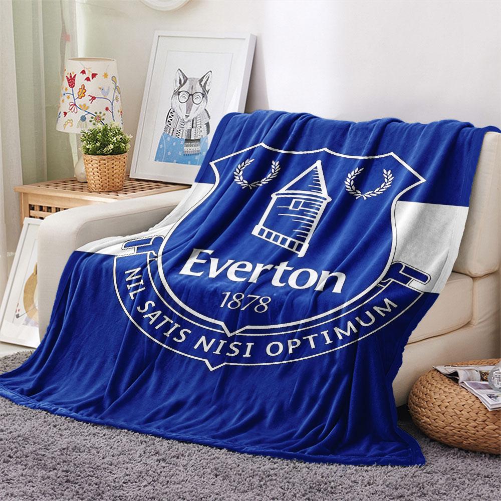 1PC Everton F.C Patterned Flannel Blanket Suitable For All Seasons for Home Decor Warmth and Comfort Gifts Holiday Present