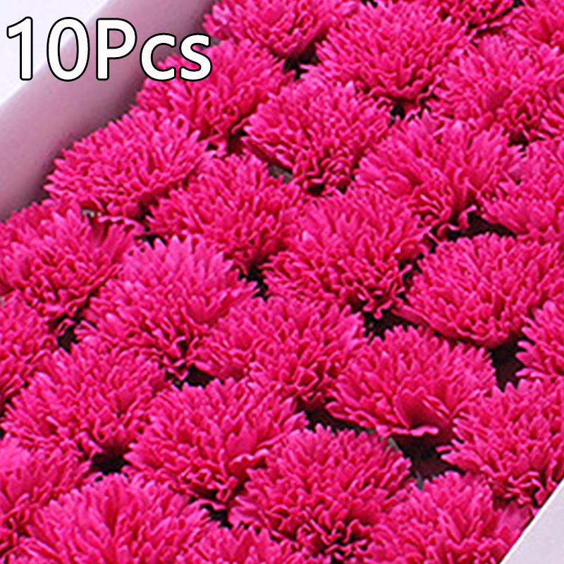 10 шт. мыльные цветы имитация головок гвоздик вечный букет цветов искусственный подарок на День благодарения материал для поделок на День матери