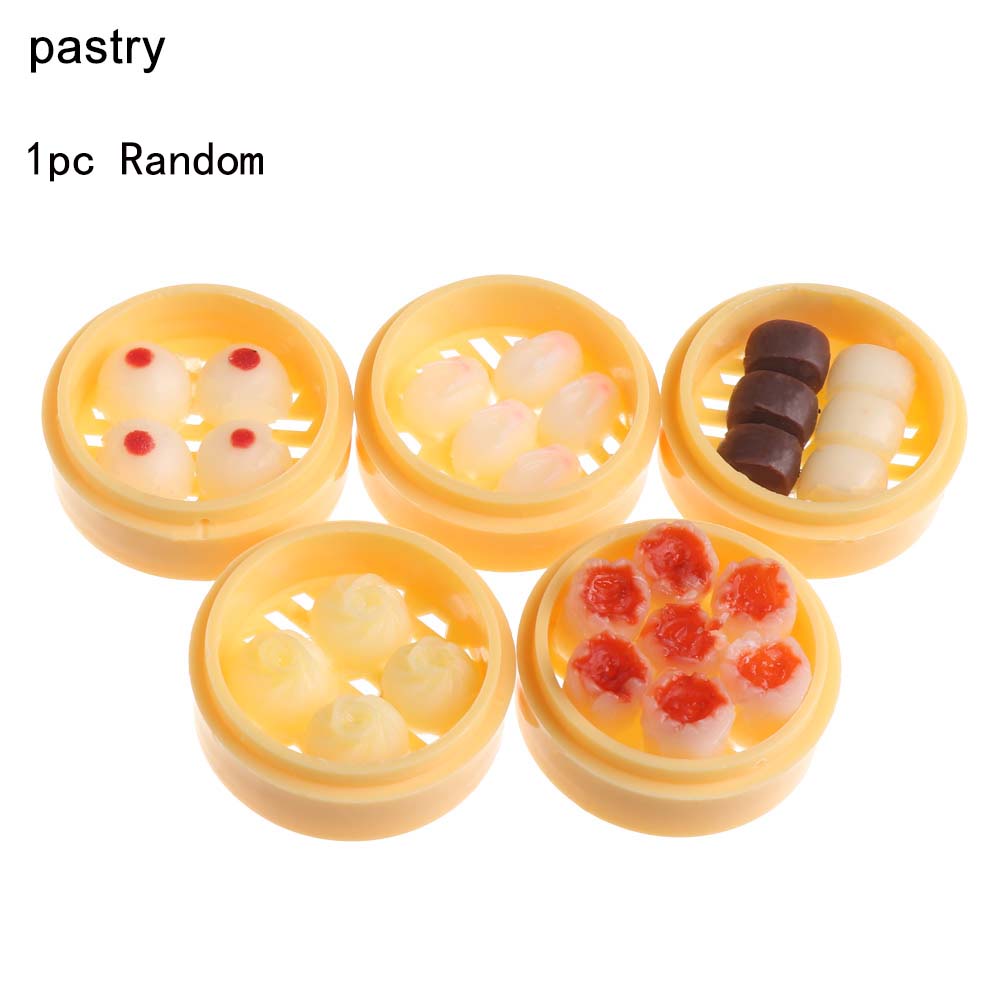 Rice Pastry Casserole Noodles Dessert Miniature Doll house Kitchen Dollhouse Decoration Fake Food