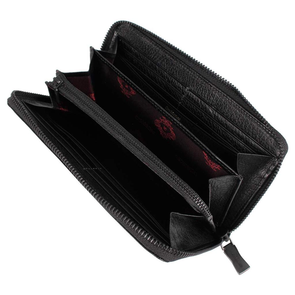 Orobianco Длинный кошелек ORS-092600, Черный, Кошелек на круговой молнии