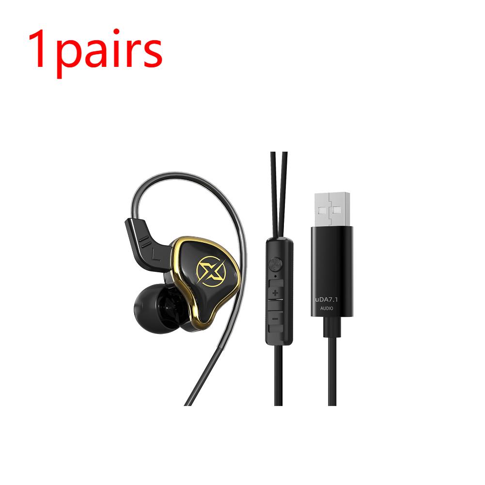 Usb игровая гарнитура с микрофоном, проводные наушники с дистанционным управлением, диафрагма для домашних животных, USB-кабель 2,5 м для ПК, компьютера, Ps4, Ps5