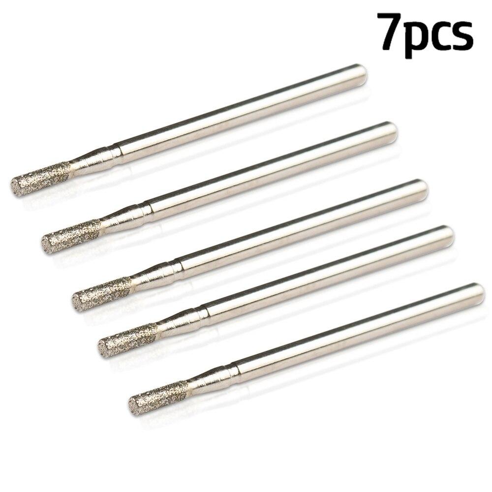 7pcs/Lot Diamond Milling Cutter for Manicure Burrs Pedicure Nail Drill Bits Accessories Nozzles for Manicure Cutters Nail Files
