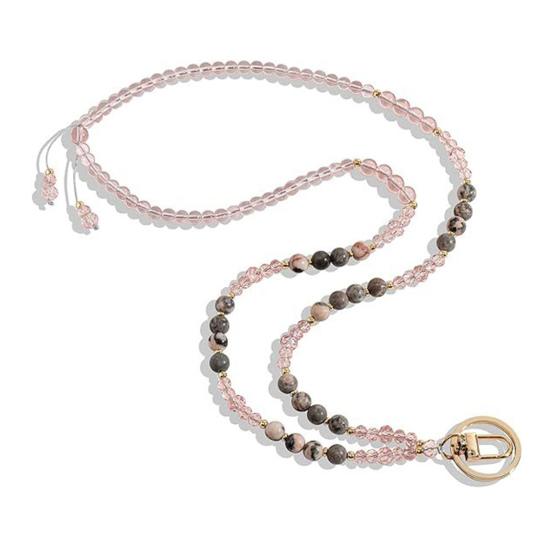 Натуральный камень искусственный кристалл держатель для карт регулируемый ID шнурок женский ручной работы бисер