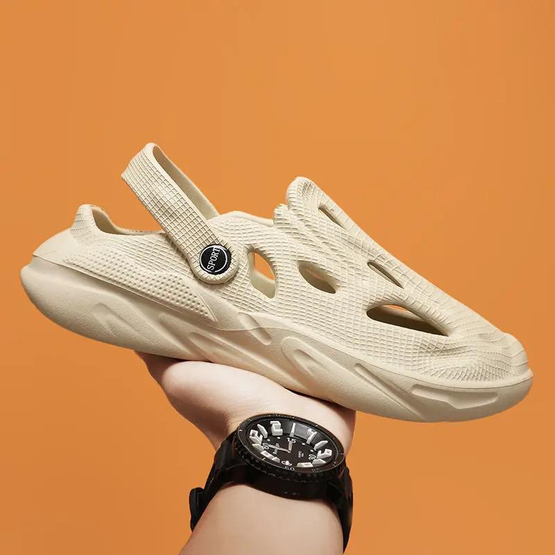 Повседневные сандалии на платформе, мужские тапочки из ЭВА для мужчин, резиновые тапочки 2024 года, недорогие модные элегантные туфли в корейском стиле из ПВХ