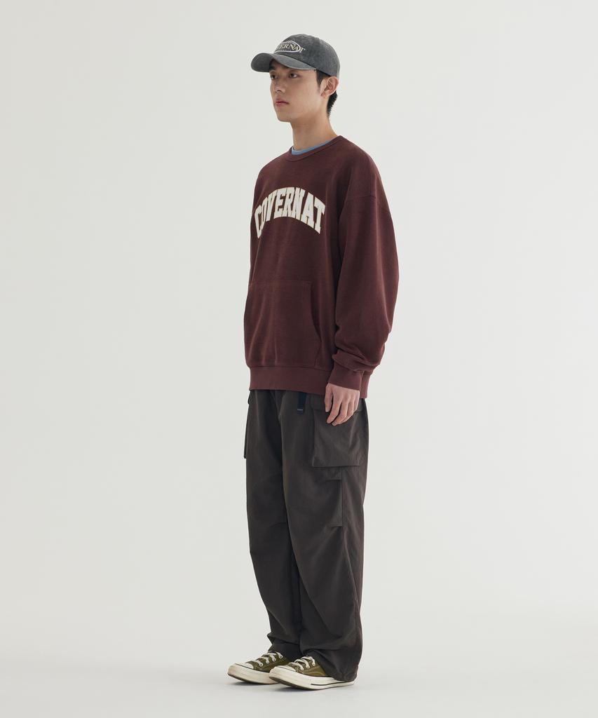 COVERNAT Inside Out Arch Logo Sweatshirt Melange Gray
