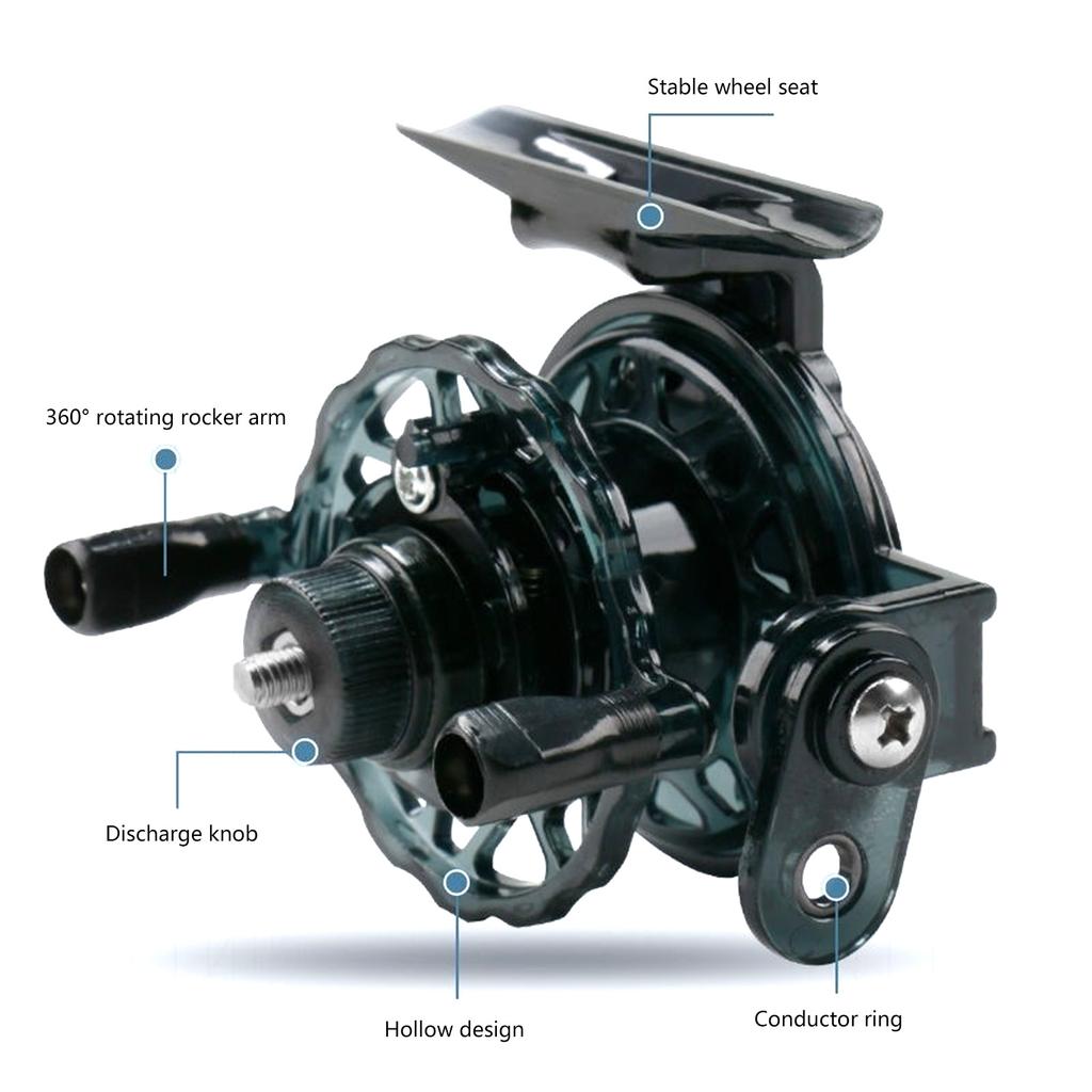 Портативные катушки для подледной рыбалки нахлыстом, катушки для зимней подледной рыбалки, катушка, рыболовная снасть, метательное колесо, инструмент для рыболовной снасти, простой в использовании