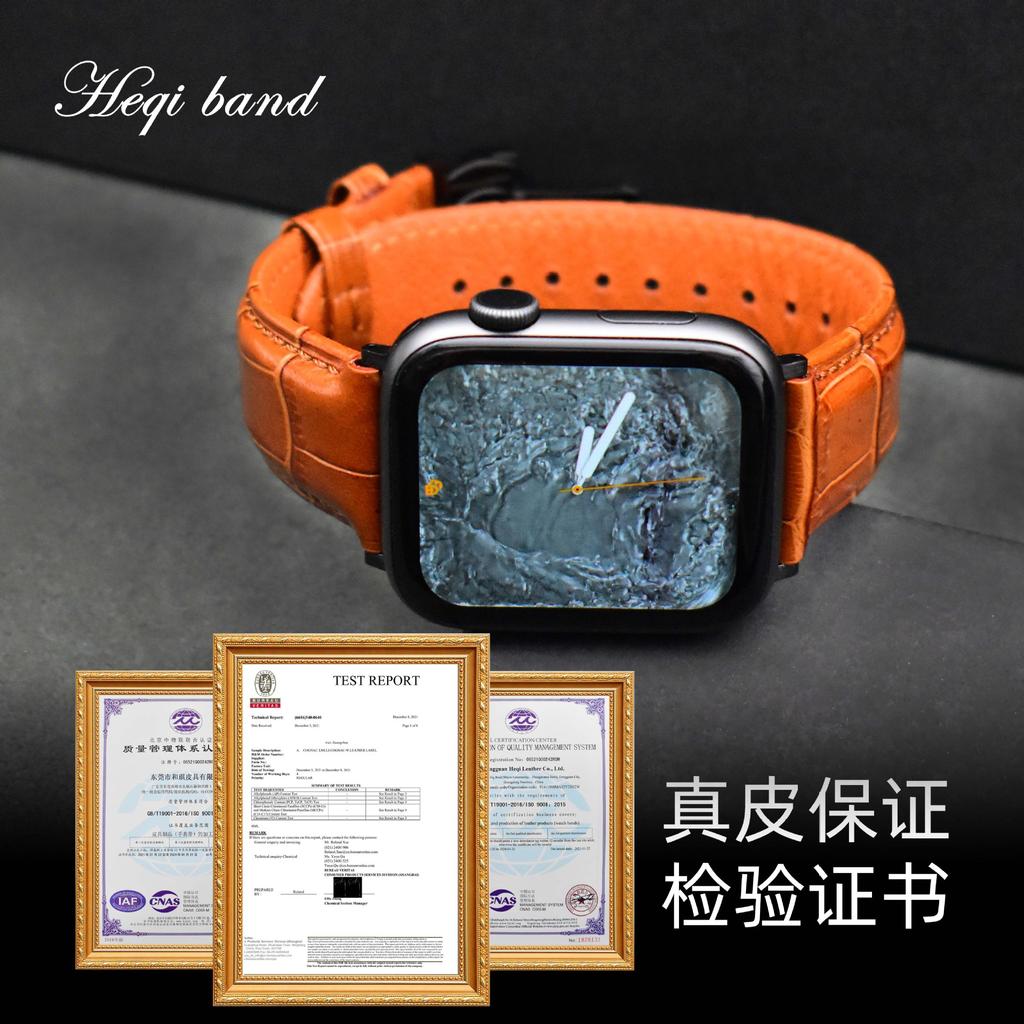 Для Iwatch Apple Ремешок для часов из кожи аллигатора Applewatch8Se7 Ремешок для часов из натуральной кожи коровы